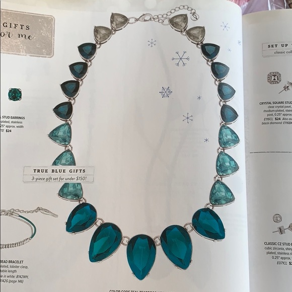 Chloe + Isabel Color Code Teal Teardrop Necklace - Picture 2 of 3